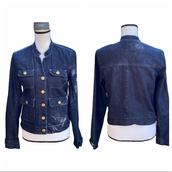 GAP Military Cadet Denim Jean Jacket - Picture 2 of 10